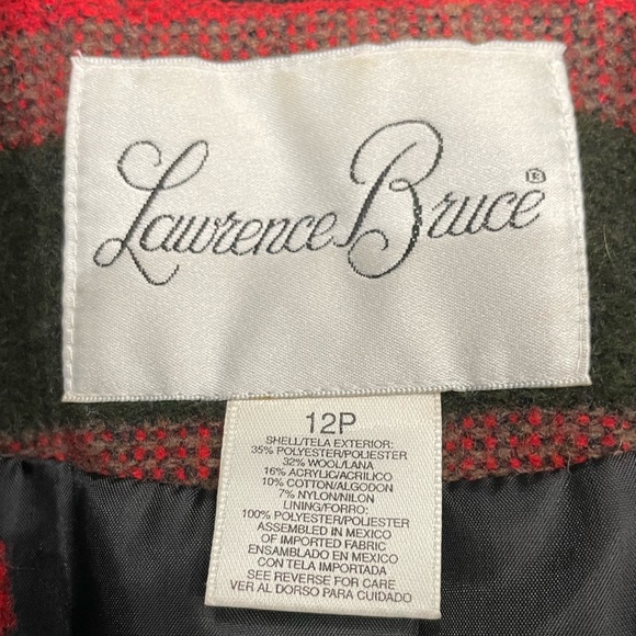 VTG Lawrence Bruce Southwest Aztec Wool Blend Lined Blanket Blazer Jacket Sz 12 - Picture 2 of 11
